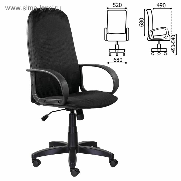 Кресло офисное BRABIX Praktik EX-279, ткань JP/экокожа, черное, 532019