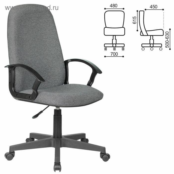 кресло офисное brabix flight ex 540 хром ткань сетка коричневое Кресло офисное BRABIX Element EX-289, ткань, серое, 532093