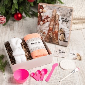 Подарочный набор новогодний 'Тепла и уюта' полотенце и акс Ош