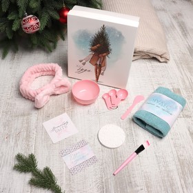 Подарочный набор новогодний 'Жду чудо' полотенце и акс Ош