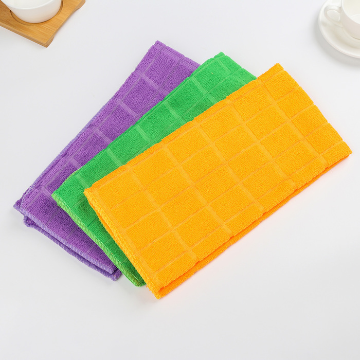 Тряпка для мытья пола 50х70 см "Клетка", цвет МИКС