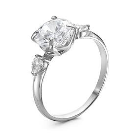 

Кольцо "Ассоль", посеребрение, цвет белый, 16,5 размер