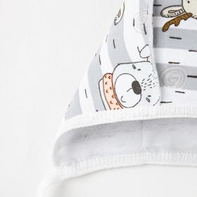 

Чепчик детский, цвет белый/серый, рост 68 см