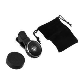 

Линза для телефона Fisheye super, рыбий глаз, с прищепкой, чёрная