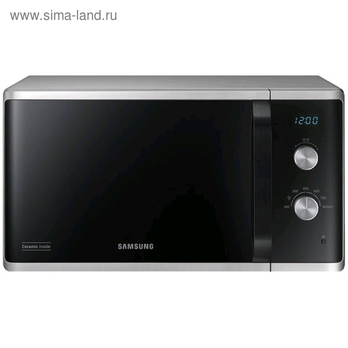 Микроволновая печь Samsung MS23K3614AS, 800 Вт, 23 л, чёрно-серебристая