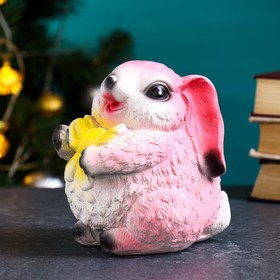 

Копилка "Кролик с бантиком" розовый, 14х12х15см