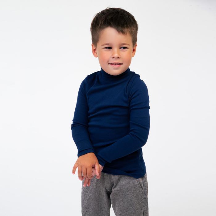 фото Водолазка для мальчика, цвет индиго, рост 134 см basia