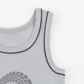 

Комплект (майка, трусы) для мальчика, цвет чёрный/светло-серый, рост 116 см