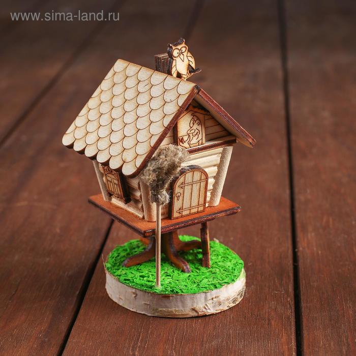 Конструктор деревянный «Деревенька. Дом Бабы-Яги» маленький арт.7706
