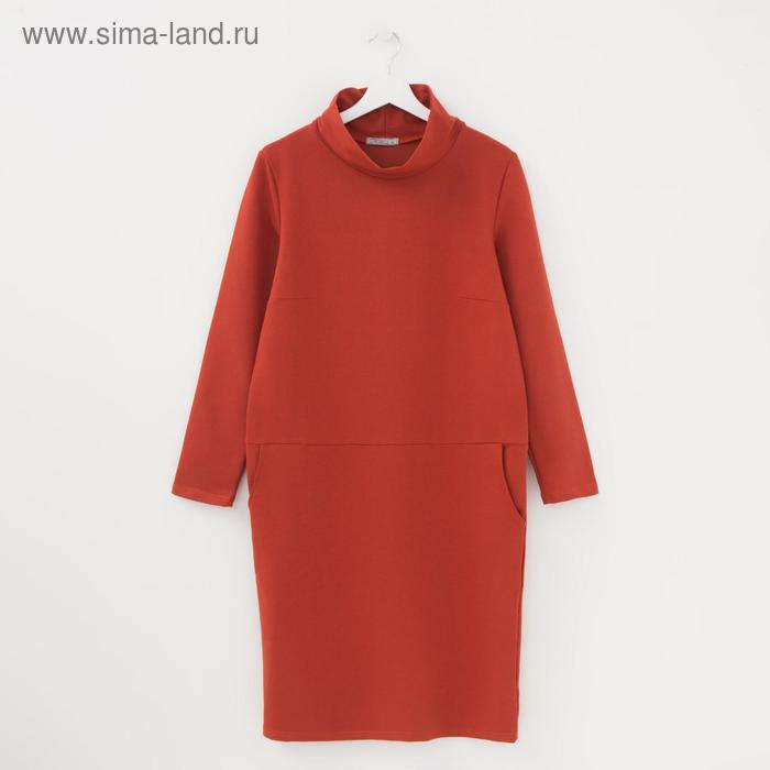 фото Платье женское, цвет кирпичный, размер 56 натали