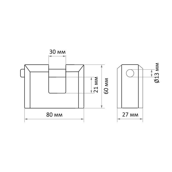

Замок STAYER MASTER навесной, П-образн. металл. корпус, с закаленной дужкой, в коробке, 80 мм 5457
