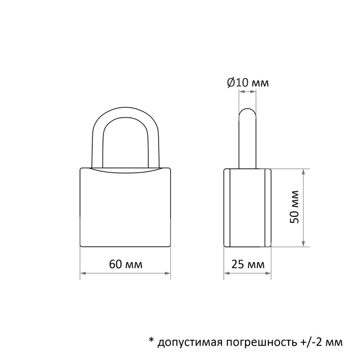 фото Замок stayer standard навесной, металлический корпус, закаленная дужка, 60 мм