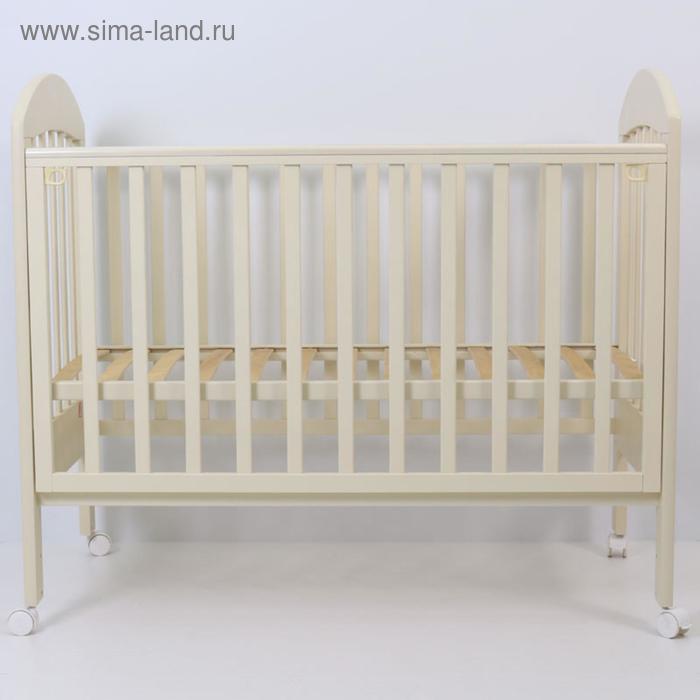 Кровать детская «Дарина-1», 120х60 см, колесо, цвет слоновая кость
