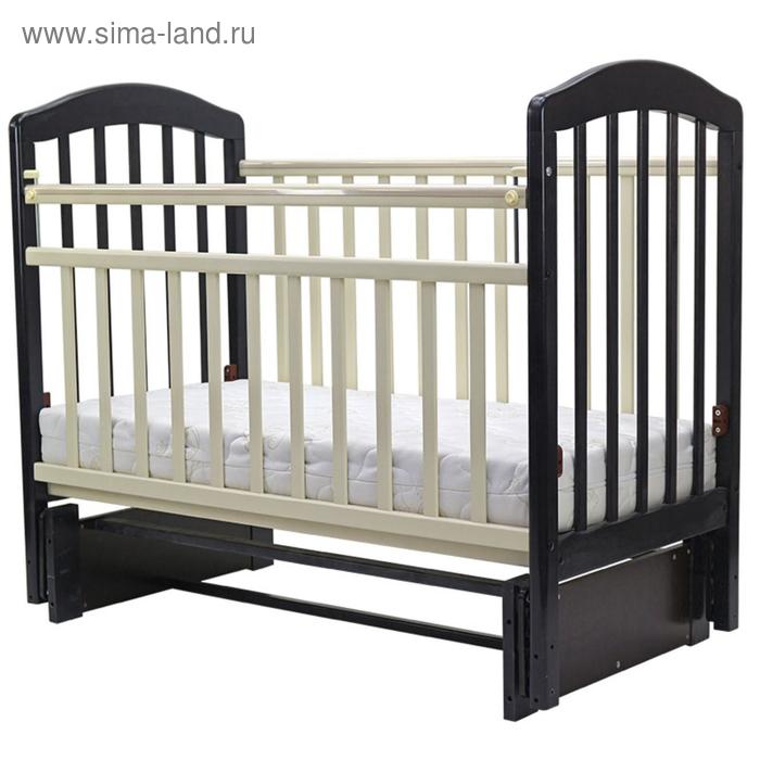 Кровать детская «Лира-5», 120х60 см, универсальный маятник, цвет венге/слоновая кость