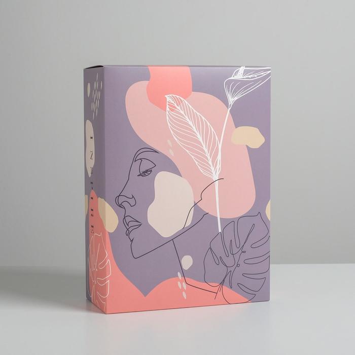 

Коробка подарочная складная, упаковка, «Силуэт», 22 х 30 х 10 см