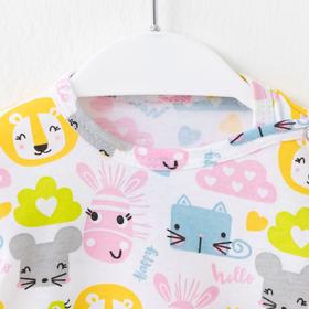 

Распашонка детская, цвет белый/зверюшки, рост 68 см