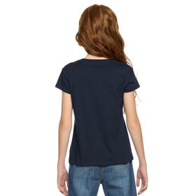 

Футболка для девочек, рост 134 см, цвет тёмно-синий