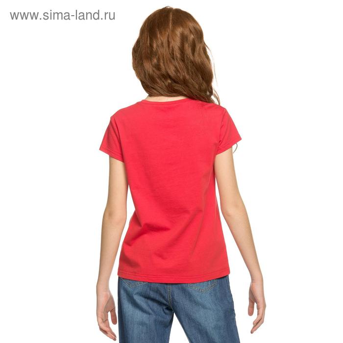 

Футболка для девочек, рост 134 см, цвет красный