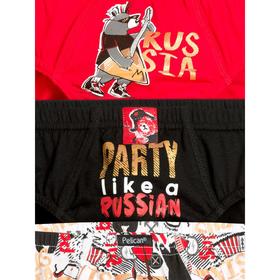 

Трусы для мальчиков, рост 116 см, цвет красный, чёрный, белый