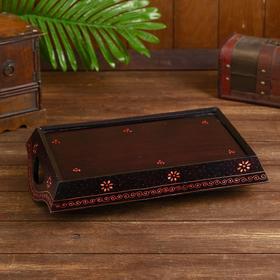 

Поднос дерево "Народная роспись" батик 39х22х8 см