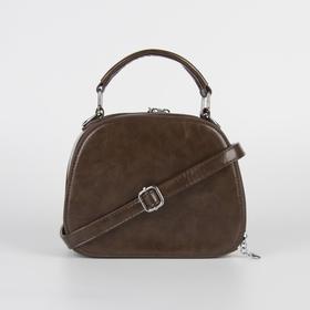 

Сумка женская, отдел на молнии, наружный ремень, длинный ремень, цвет коричневый