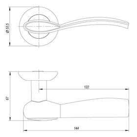 

Ручка раздельная FENIX ZR ABG-6, цвет бронза
