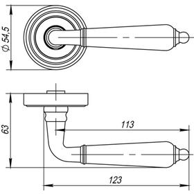 

Ручка раздельная LIBRETTO ML/HD SN/CP-3, цвет матовый никель, хром