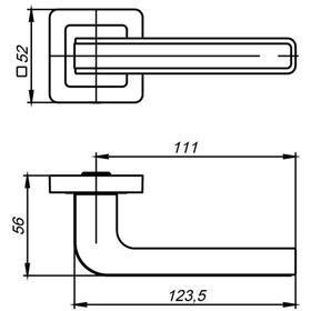 

Ручка раздельная NOVA QR CP/SN-8,кв.8x130 мм, стяж.M4,10х50х30, цвет хром, матовый никель