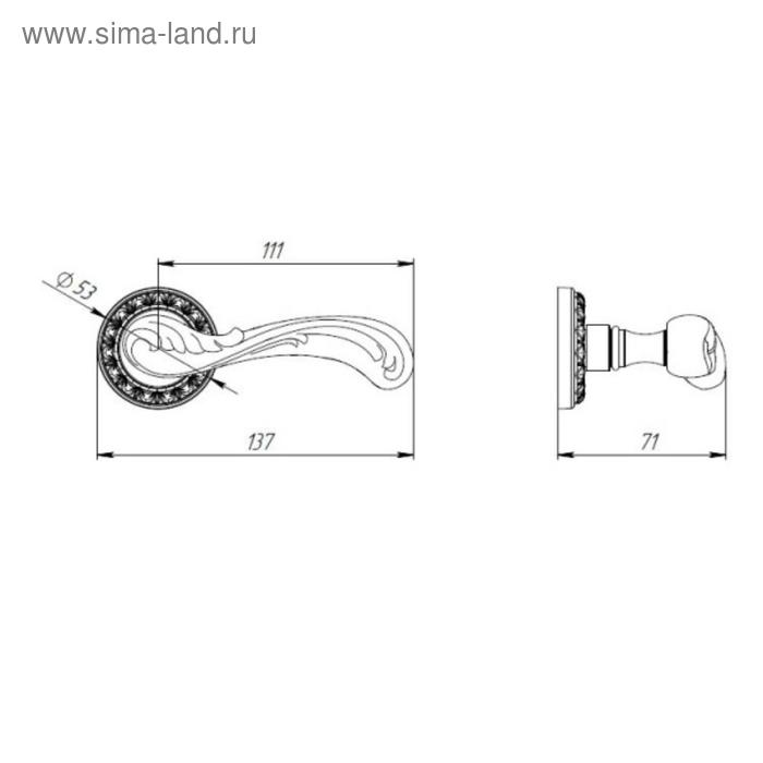 

Ручка раздельная PALMIRA MT OB-13, цвет античная бронза