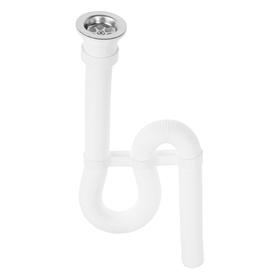 

Сифон для раковины VirPlast Эконом, 1 1/2" x 38 мм, с гибкой трубкой, 70 мм, белый