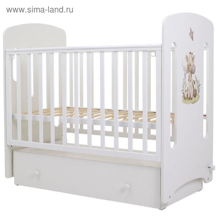 фото Кровать детская «каролина», 120х60 см, маятник, мдф, принт, цвет белый топотушки