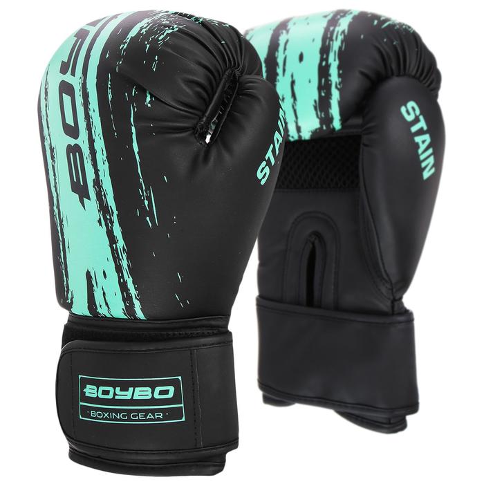 Перчатки боксёрские BoyBo Stain, 4 унции, цвет голубой перчатки boybo wtf с фиксацией xs