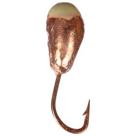 

Мормышка «Капля» с отверстием, цвет copper plated, с фосфорной пяткой, d=4, 5 шт.