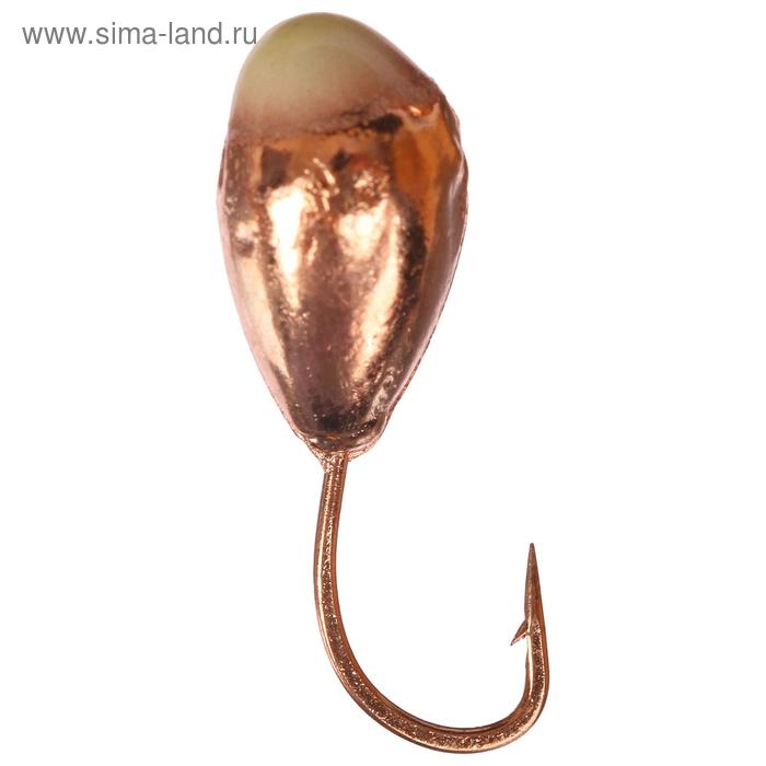 

Мормышка «Капля» с отверстием, цвет copper plated, с фосфорной пяткой, d=6, 5 шт.