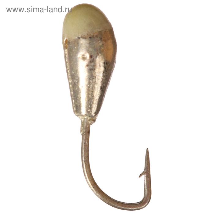 

Мормышка «Капля» с отверстием, цвет silver plated, с фосфорной пяткой, d=3, 5 шт.