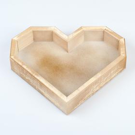 

Кашпо деревянное 26.5×24×4.5 см "Сердце", состаренный Дарим Красиво