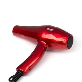 

Фен TNL Professional Turbo touch, 2400 Вт, 2 скорости, 3 темп. режима, 2 насадки, красный