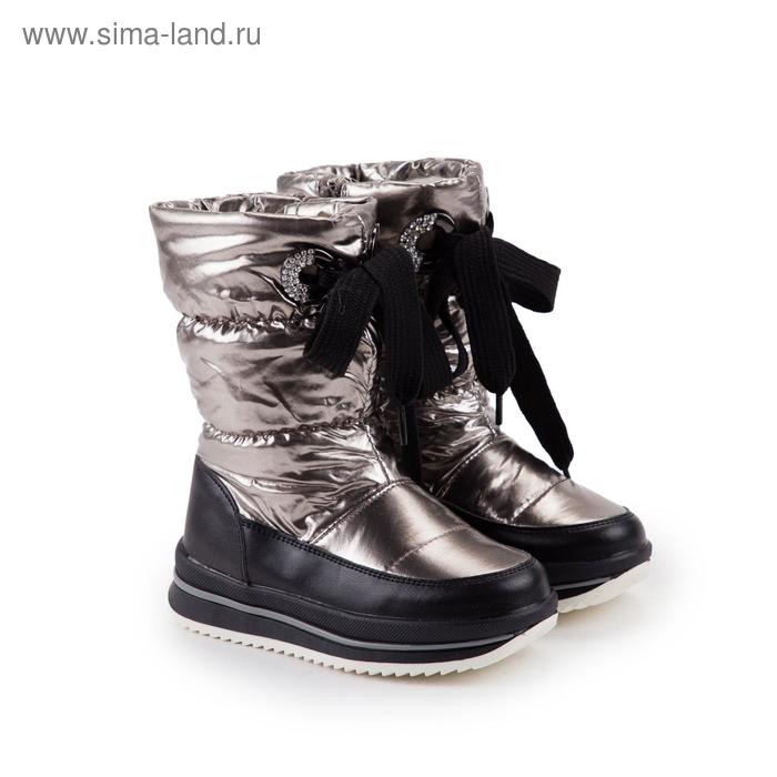 Дутики детские цвет бронзовый размер 29 1439₽