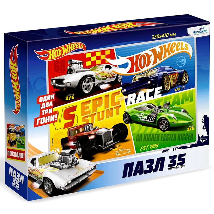 

Пазл Hot Wheels «Команда», 35 элементов
