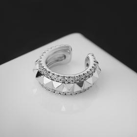 

Серьга "Каффа" квадратные шипы, цвет белый в серебре
