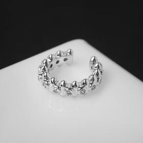 

Серьга "Каффа" треугольники со стразами, цвет белый в серебре