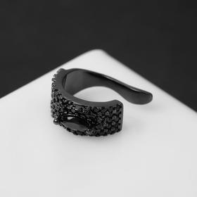 

Серьга "Каффа" крупный кристалл, цвет чёрный сером