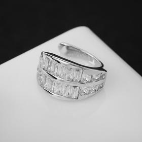 

Серьга "Каффа" два ряда, цвет белый в серебре