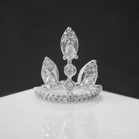 

Серьга "Каффа" цветок, цвет белый в серебре