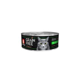 

Влажный корм GRAIN FREE для кошек, кролик, ж/б, 100 г