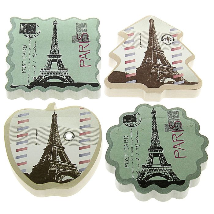 Блок с липким краем 100л Париж МИКС в блистере