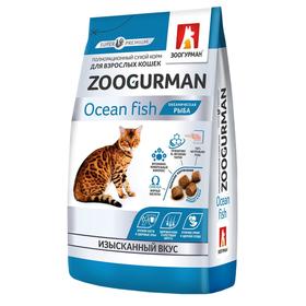 Сухой корм  Zoogurman для кошек, океаническая рыба, 350 г Ош