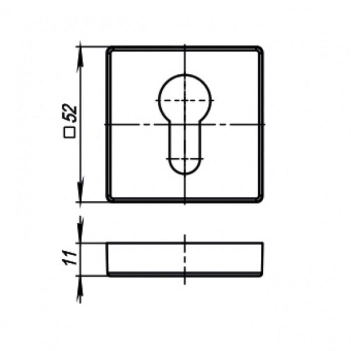 

Накладка CYLINDER ET USQ SN-3, цвет матовый никель, 2 шт.