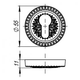 

Накладка CYLINDER ET/CL-FG-10, цвет французское золото, 2 шт.