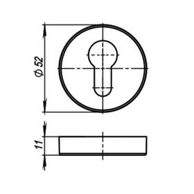 

Накладка CYLINDER ET URB OB-13, цвет нтичная бронза, 2 шт.